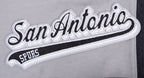 NBA SAN ANTONIO SPURS SCRIPT TAIL MEN'S DOUBLE KNIT 2.0 SHORT (GRAY/BLACK)
