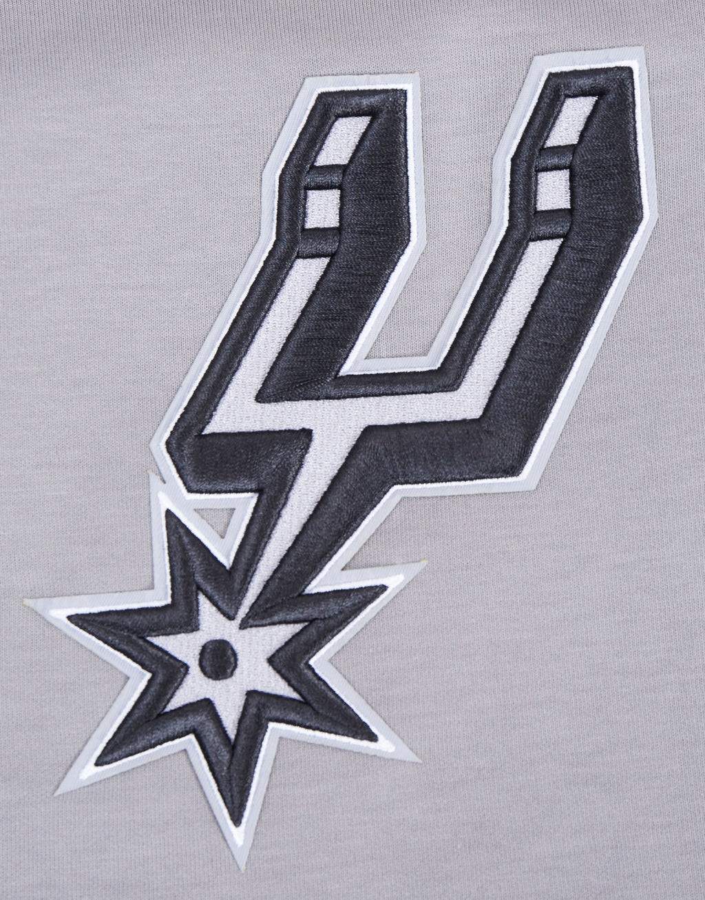 NBA SAN ANTONIO SPURS SCRIPT TAIL MEN'S DOUBLE KNIT 2.0 SHORT (GRAY/BLACK)
