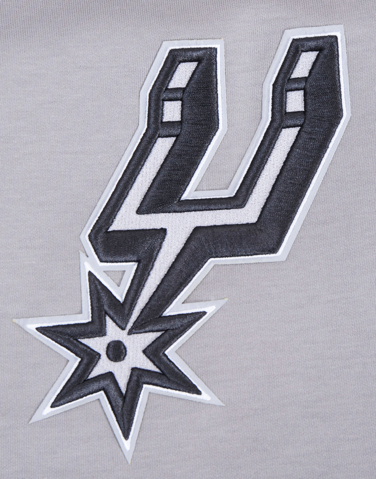 NBA SAN ANTONIO SPURS SCRIPT TAIL MEN'S DOUBLE KNIT 2.0 SHORT (GRAY/BLACK)