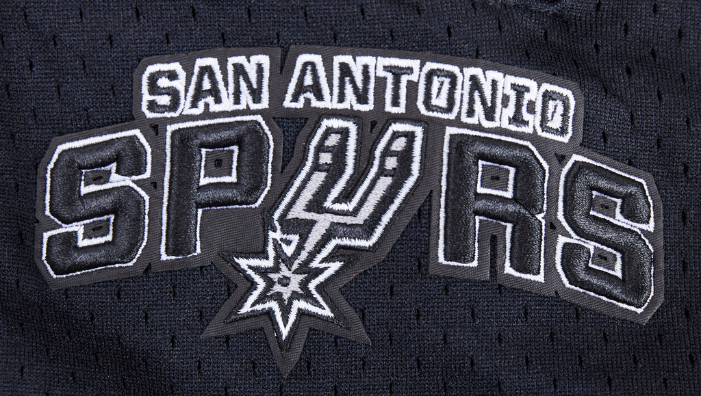 NBA SAN ANTONIO SPURS SCRIPT TAIL MEN'S DOUBLE KNIT 2.0 SHORT (GRAY/BLACK)