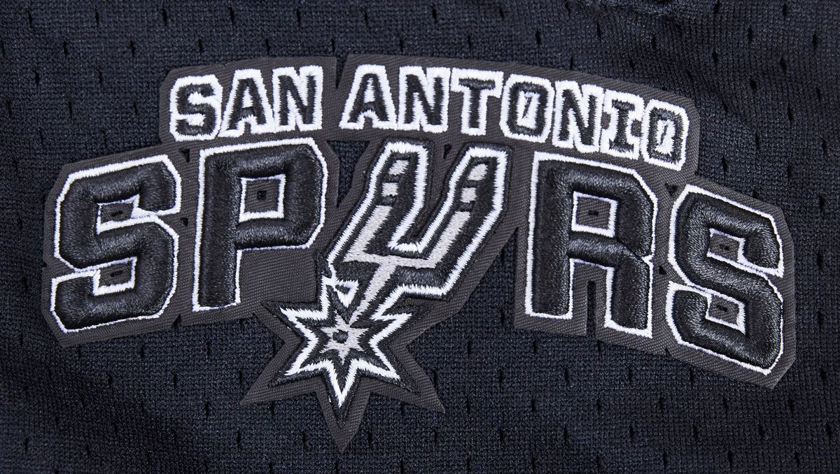 NBA SAN ANTONIO SPURS SCRIPT TAIL MEN'S DOUBLE KNIT 2.0 SHORT (GRAY/BLACK)