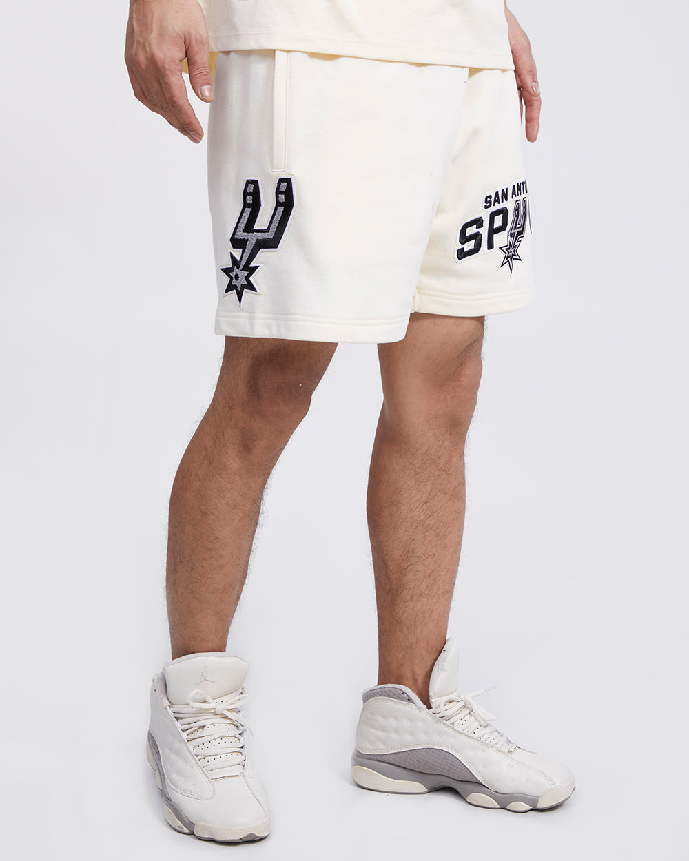 NBA SAN ANTONIO SPURS RETRO CLASSIC MEN'S SHORT (EGGSHELL)