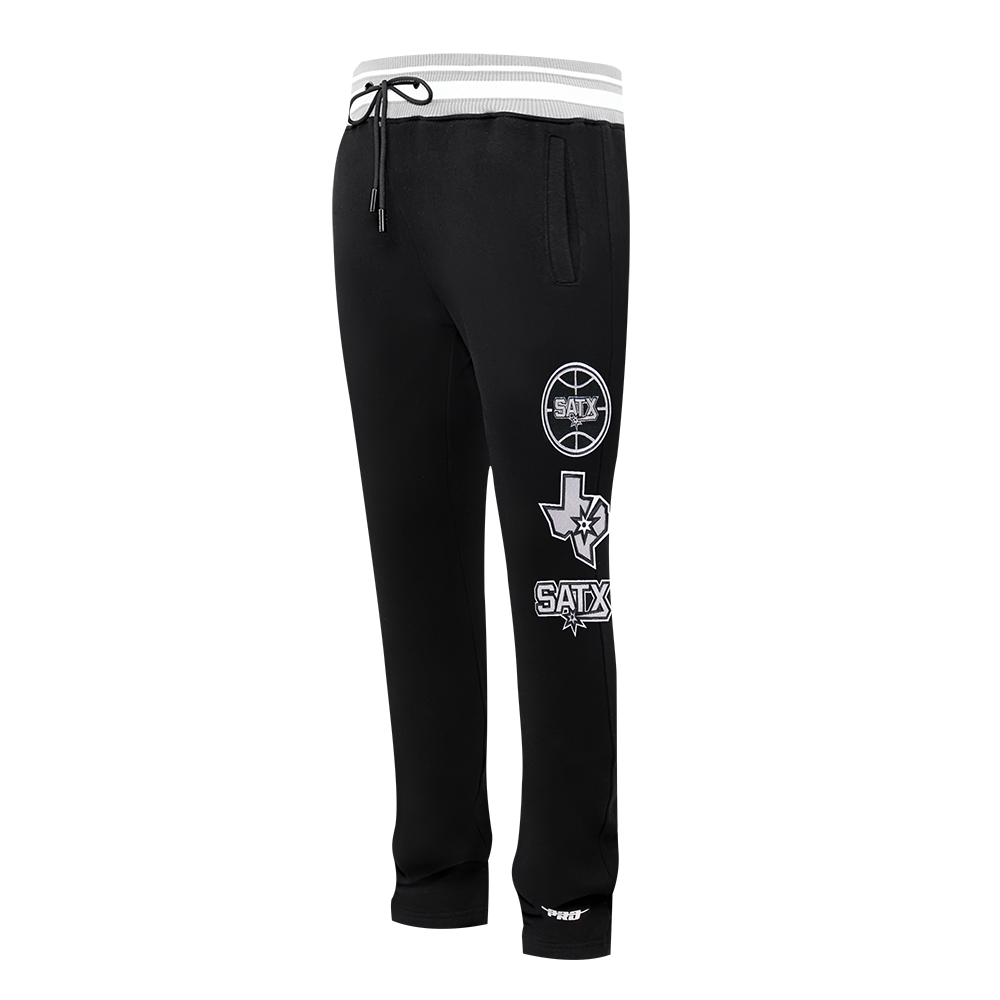 NBA SAN ANTONIO SPURS RETRO CLASSIC MEN'S SWEATPANT (BLACK/GRAY)
