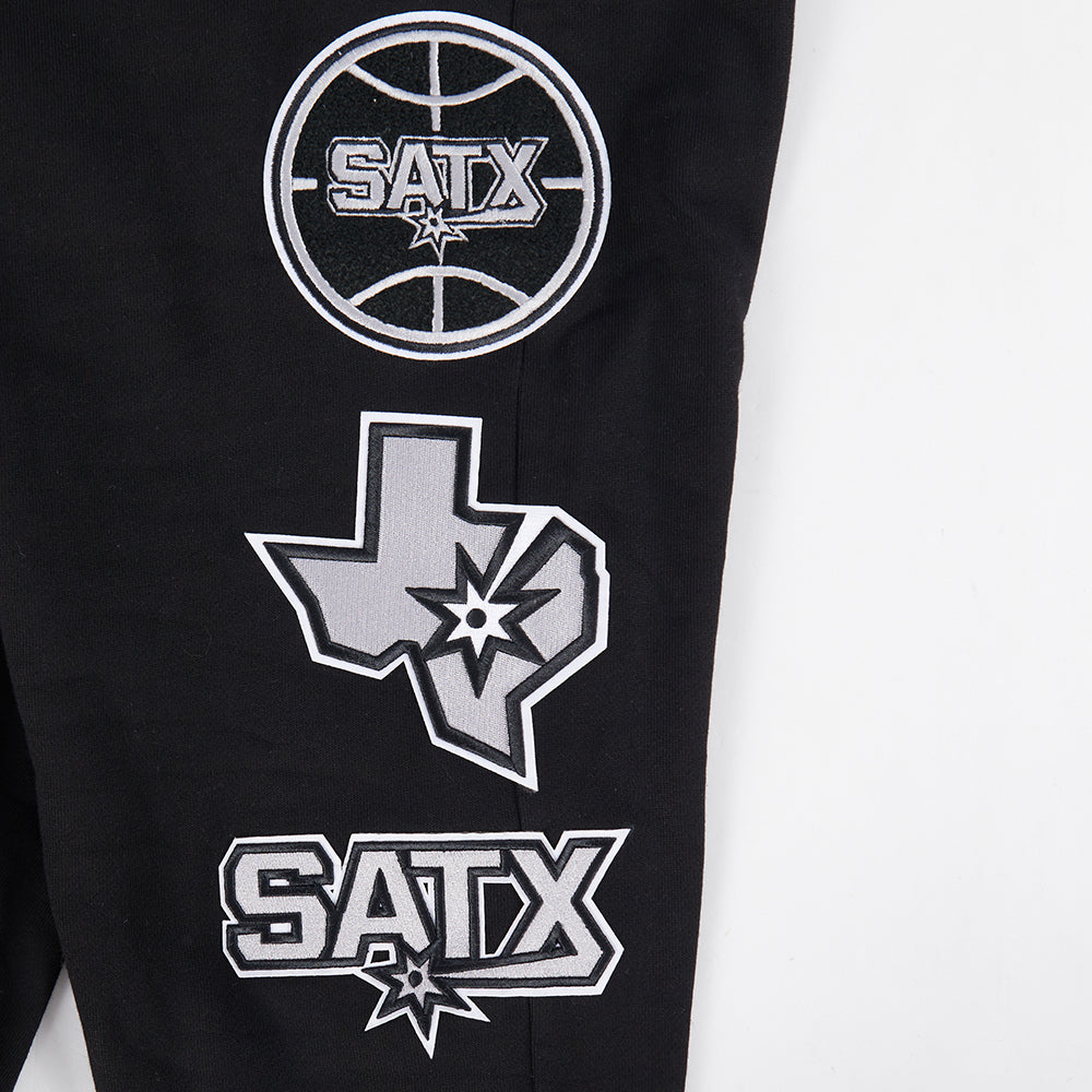 NBA SAN ANTONIO SPURS RETRO CLASSIC MEN'S SWEATPANT (BLACK/GRAY)