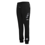 NBA SAN ANTONIO SPURS CLASSIC PANTALON JOGGER EN MAILLE DOUBLE ET CHENILLE POUR HOMME (NOIR)