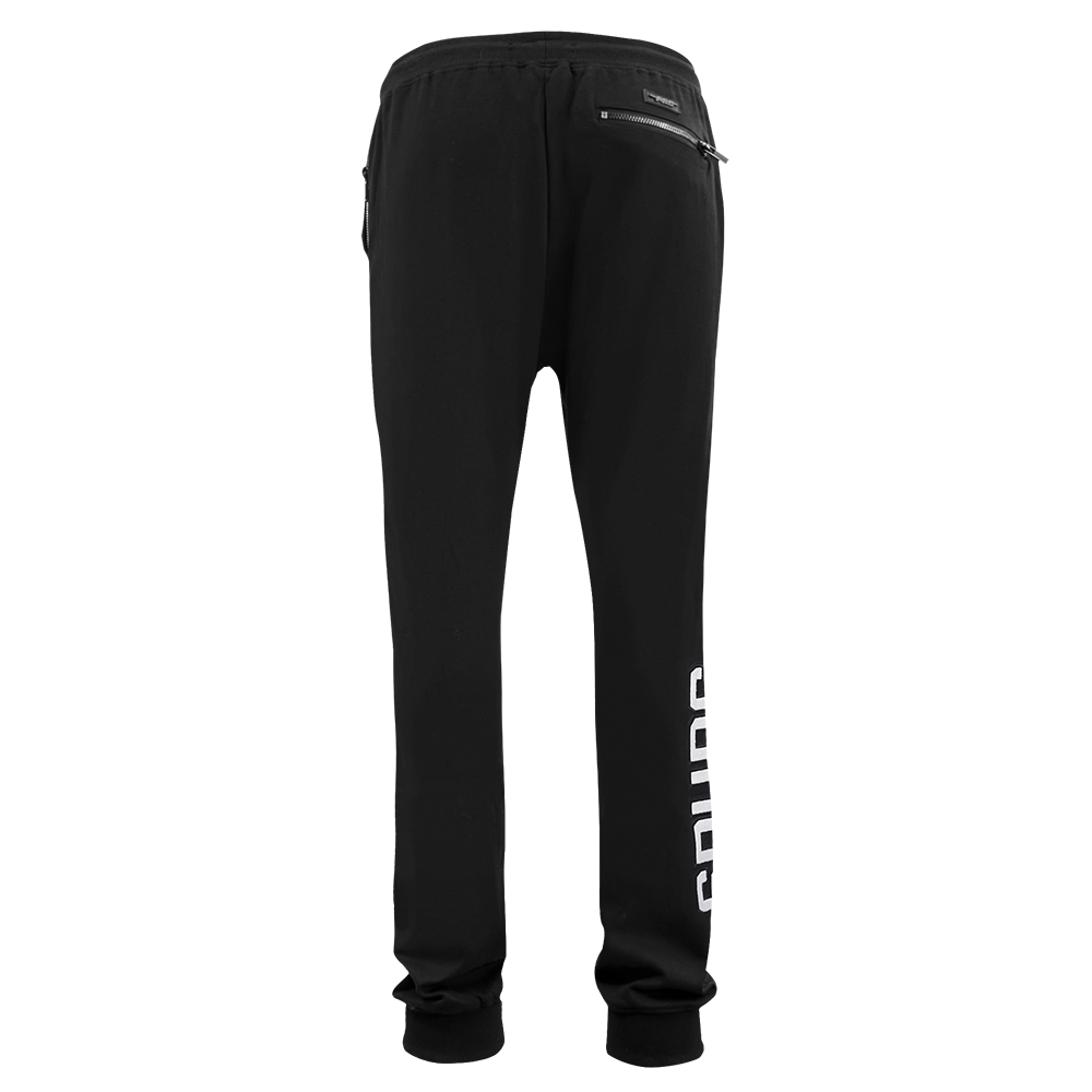 NBA SAN ANTONIO SPURS CLASSIC PANTALON JOGGER EN MAILLE DOUBLE ET CHENILLE POUR HOMME (NOIR)
