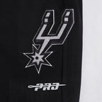 NBA SAN ANTONIO SPURS CLASSIC PANTALON JOGGER EN MAILLE DOUBLE ET CHENILLE POUR HOMME (NOIR)