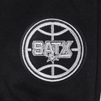 NBA SAN ANTONIO SPURS CLASSIC PANTALON JOGGER EN MAILLE DOUBLE ET CHENILLE POUR HOMME (NOIR)