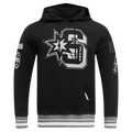NBA SAN ANTONIO SPURS MASHUP MEN'S RIB PULLOVER HOODIE (BLACK/GRAY)