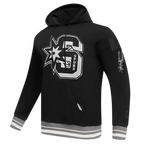 NBA SAN ANTONIO SPURS MASHUP MEN'S RIB PULLOVER HOODIE (BLACK/GRAY)