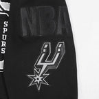 NBA SAN ANTONIO SPURS MASHUP MEN'S RIB PULLOVER HOODIE (BLACK/GRAY)