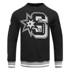 NBA SAN ANTONIO SPURS CHANDAIL À COL ROND MASHUP CÔTELÉ POUR HOMME (NOIR/GRIS)