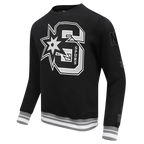NBA SAN ANTONIO SPURS CHANDAIL À COL ROND MASHUP CÔTELÉ POUR HOMME (NOIR/GRIS)