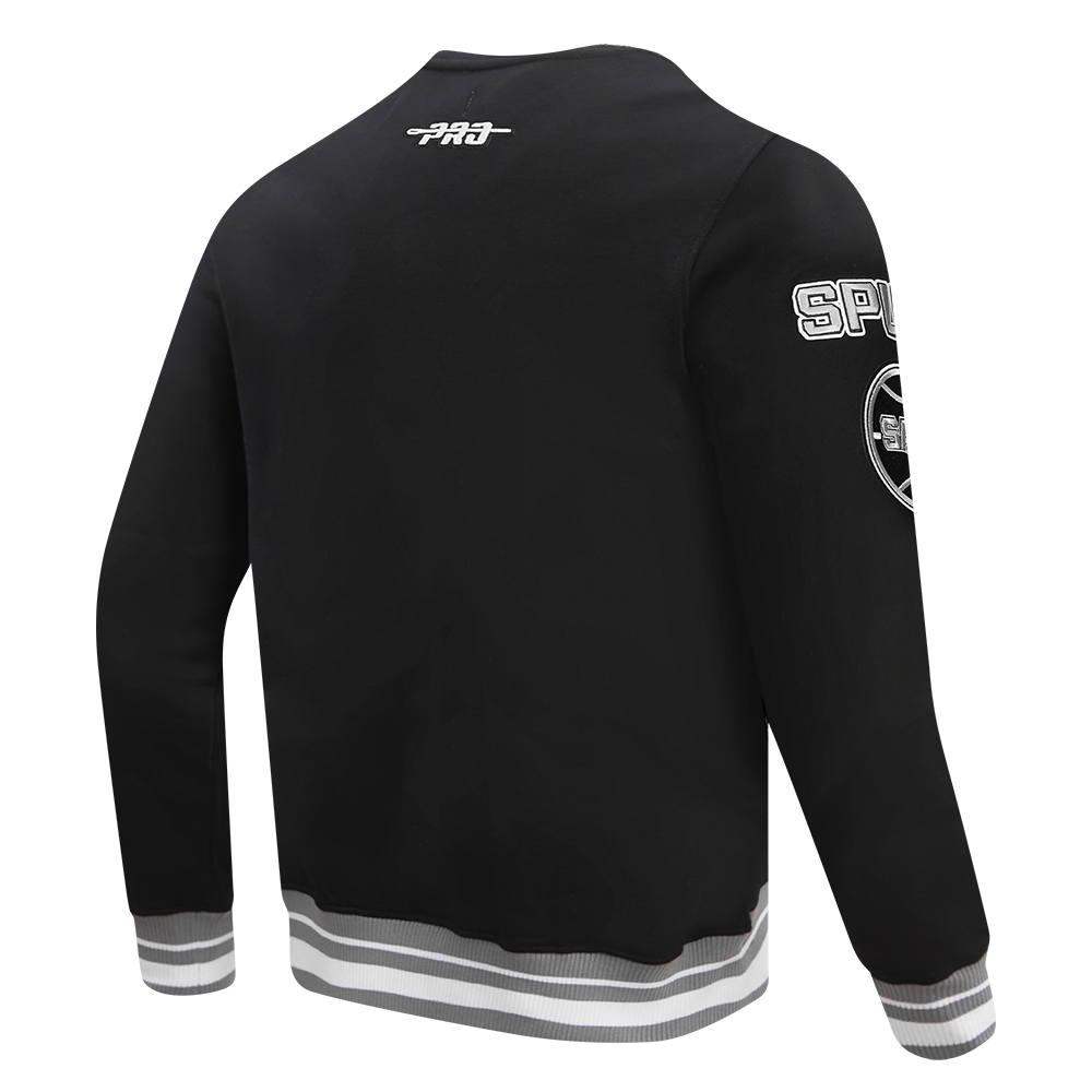 NBA SAN ANTONIO SPURS CHANDAIL À COL ROND MASHUP CÔTELÉ POUR HOMME (NOIR/GRIS)