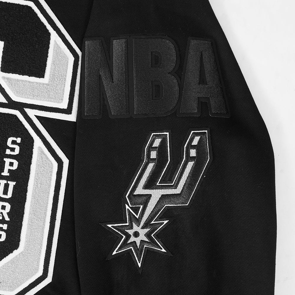 NBA SAN ANTONIO SPURS CHANDAIL À COL ROND MASHUP CÔTELÉ POUR HOMME (NOIR/GRIS)