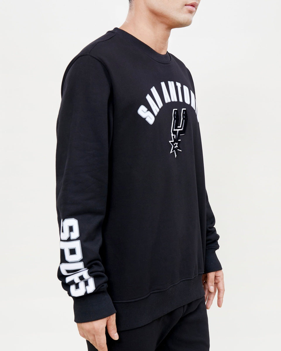 NBA SAN ANTONIO SPURS CLASSIC MEN'S CREWNECK (BLACK)