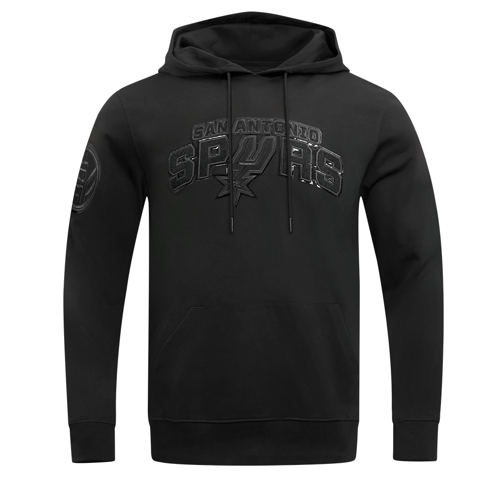 NBA SAN ANTONIO SPURS TRIPLE BLACK CHANDAIL À CAPUCHON À LOGO POUR HOMME (TRIPLE NOIR HOMME)