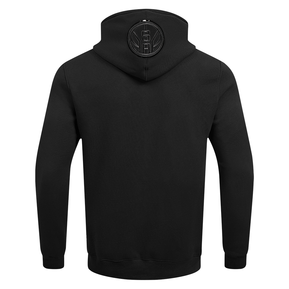 NBA SAN ANTONIO SPURS TRIPLE BLACK CHANDAIL À CAPUCHON À LOGO POUR HOMME (TRIPLE NOIR HOMME)