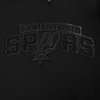 NBA SAN ANTONIO SPURS TRIPLE BLACK CHANDAIL À CAPUCHON À LOGO POUR HOMME (TRIPLE NOIR HOMME)