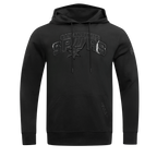 NBA SAN ANTONIO SPURS CLASSIC MEN'S CHENILLE 3BK DK PO HOODIE (TRIPLE BLACK)
