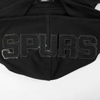 NBA SAN ANTONIO SPURS CLASSIC MEN'S CHENILLE 3BK DK PO HOODIE (TRIPLE BLACK)