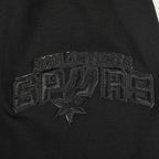 NBA SAN ANTONIO SPURS CLASSIC MEN'S CHENILLE 3BK DK PO HOODIE (TRIPLE BLACK)