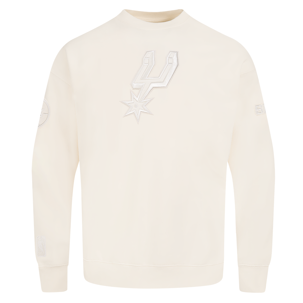 NBA SAN ANTONIO SPURS NEUTRAL CHANDAIL À COL ROND EN MOLLETON À ÉPAULES TOMBANTES POUR HOMME (COQUILLE D'ŒUF)