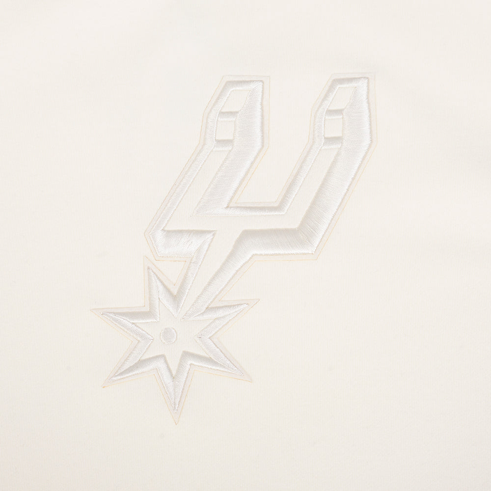 NBA SAN ANTONIO SPURS NEUTRAL CHANDAIL À COL ROND EN MOLLETON À ÉPAULES TOMBANTES POUR HOMME (COQUILLE D'ŒUF)
