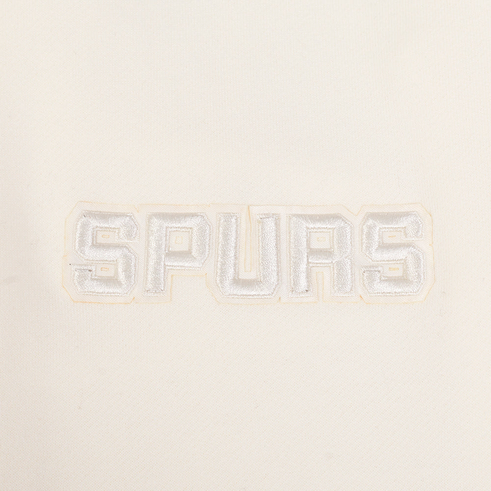 NBA SAN ANTONIO SPURS NEUTRAL CHANDAIL À COL ROND EN MOLLETON À ÉPAULES TOMBANTES POUR HOMME (COQUILLE D'ŒUF)