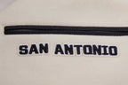 NBA SAN ANTONIO SPURS RETRO CLASSIC MEN'S RIB WOOL VARSITY JACKET (EGGSHELL/ BLACK)