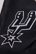 NBA SAN ANTONIO SPURS RETRO CLASSIC MEN'S RIB WOOL VARSITY JACKET (EGGSHELL/ BLACK)