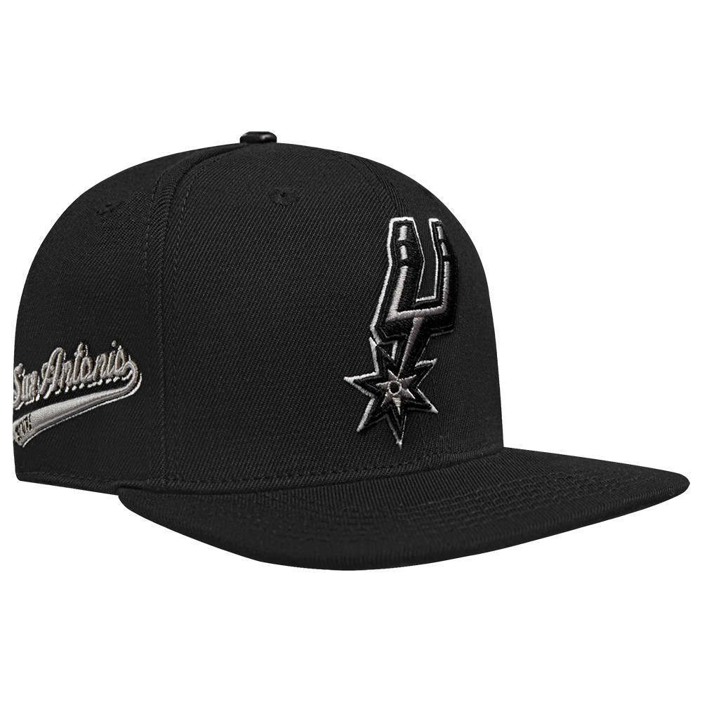 NBA SAN ANTONIO SPURS SCRIPT TAIL WOOL SNAPBACK (BLACK)