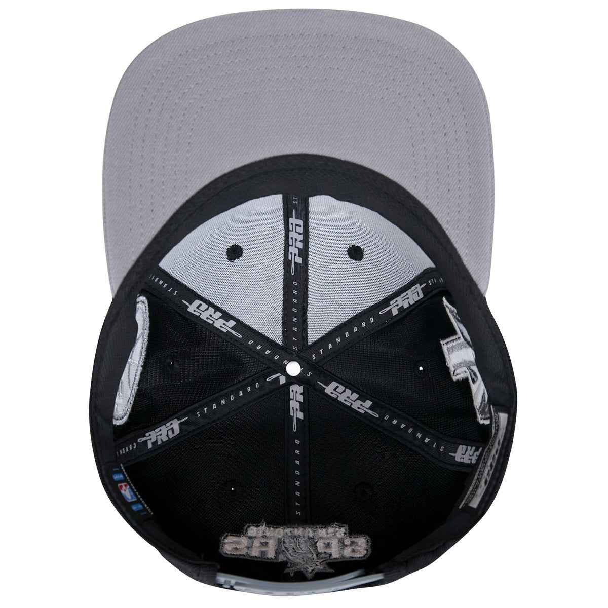 NBA SAN ANTONIO SPURS RETRO CLASSIC UNISEX PRIMARY LOGO WOOL SNAPBACK (BLACK/GRAY)