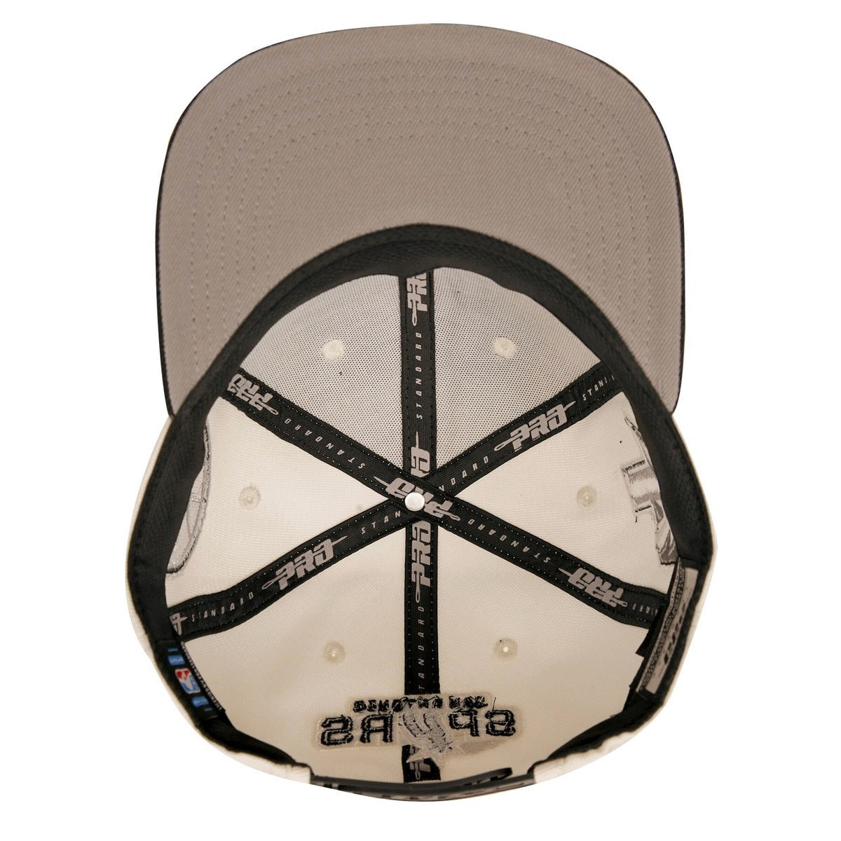 NBA SAN ANTONIO SPURS RETRO CLASSIC UNISEX PRIMARY LOGO WOOL SNAPBACK (EGGSHELL/ BLACK)