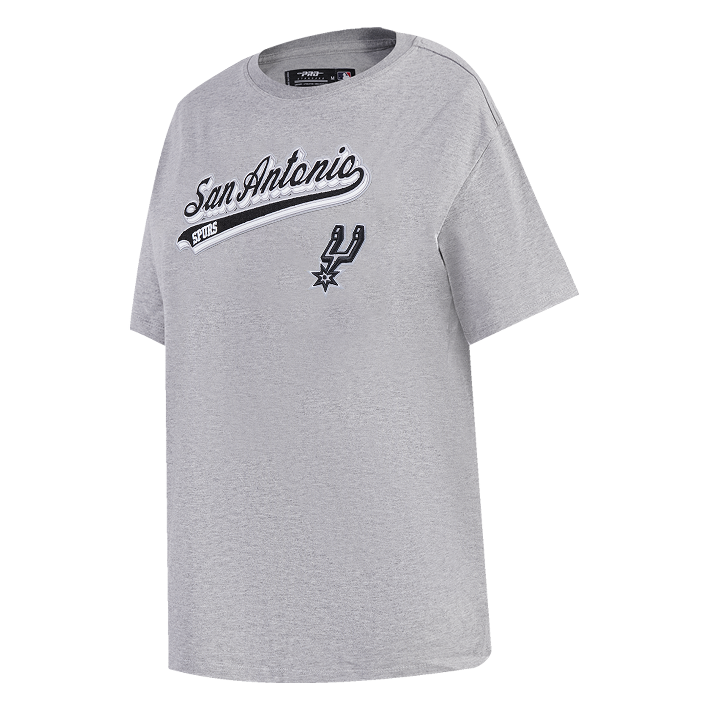 NBA SAN ANTONIO SPURS SCRIPT TAIL WOMEN'S BOYFRIEND TEE (HEATHER GREY)