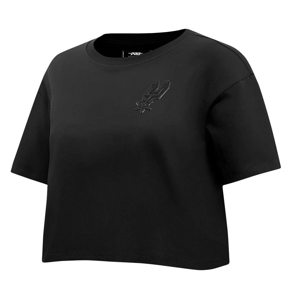NBA SAN ANTONIO SPURS TRIPLE BLACK WOMEN'S SJ BOXY TEE (TRIPLE BLACK WOMEN'S)