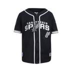 NBA SAN ANTONIO SPURS CLASSIC CHEMISE BOUTONNÉE EN FILET POUR GARÇON JUNIOR (NOIR/GRIS)