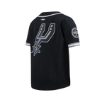 NBA SAN ANTONIO SPURS CLASSIC CHEMISE BOUTONNÉE EN FILET POUR GARÇON JUNIOR (NOIR/GRIS)