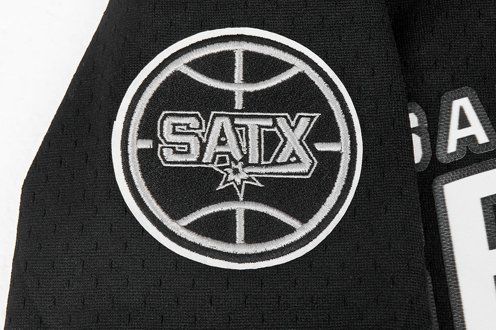 NBA SAN ANTONIO SPURS CLASSIC CHEMISE BOUTONNÉE EN FILET POUR GARÇON JUNIOR (NOIR/GRIS)