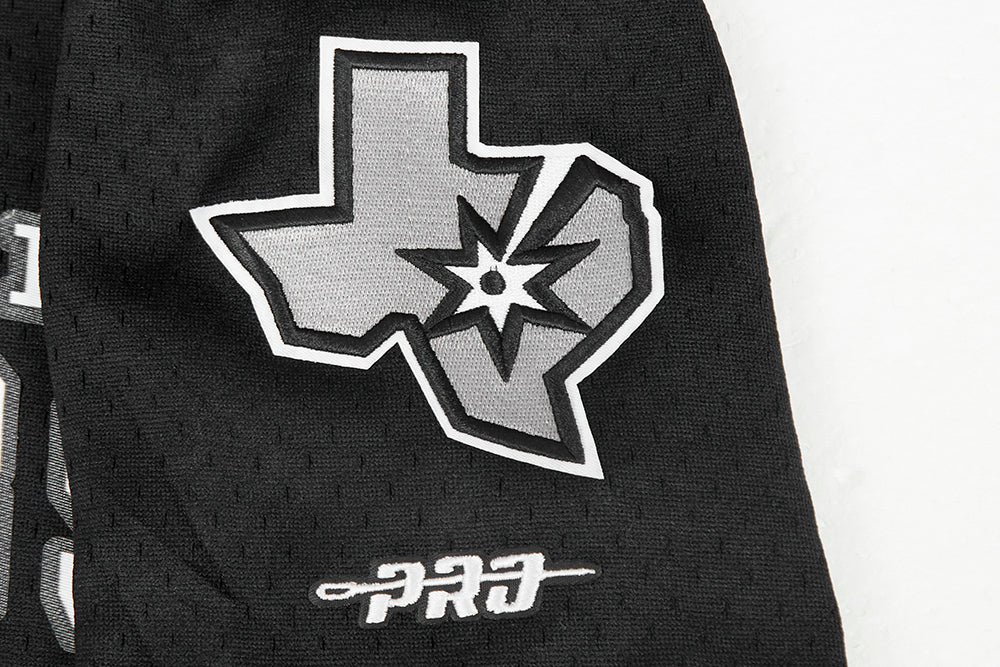 NBA SAN ANTONIO SPURS CLASSIC CHEMISE BOUTONNÉE EN FILET POUR GARÇON JUNIOR (NOIR/GRIS)