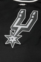 NBA SAN ANTONIO SPURS CLASSIC CHEMISE BOUTONNÉE EN FILET POUR GARÇON JUNIOR (NOIR/GRIS)
