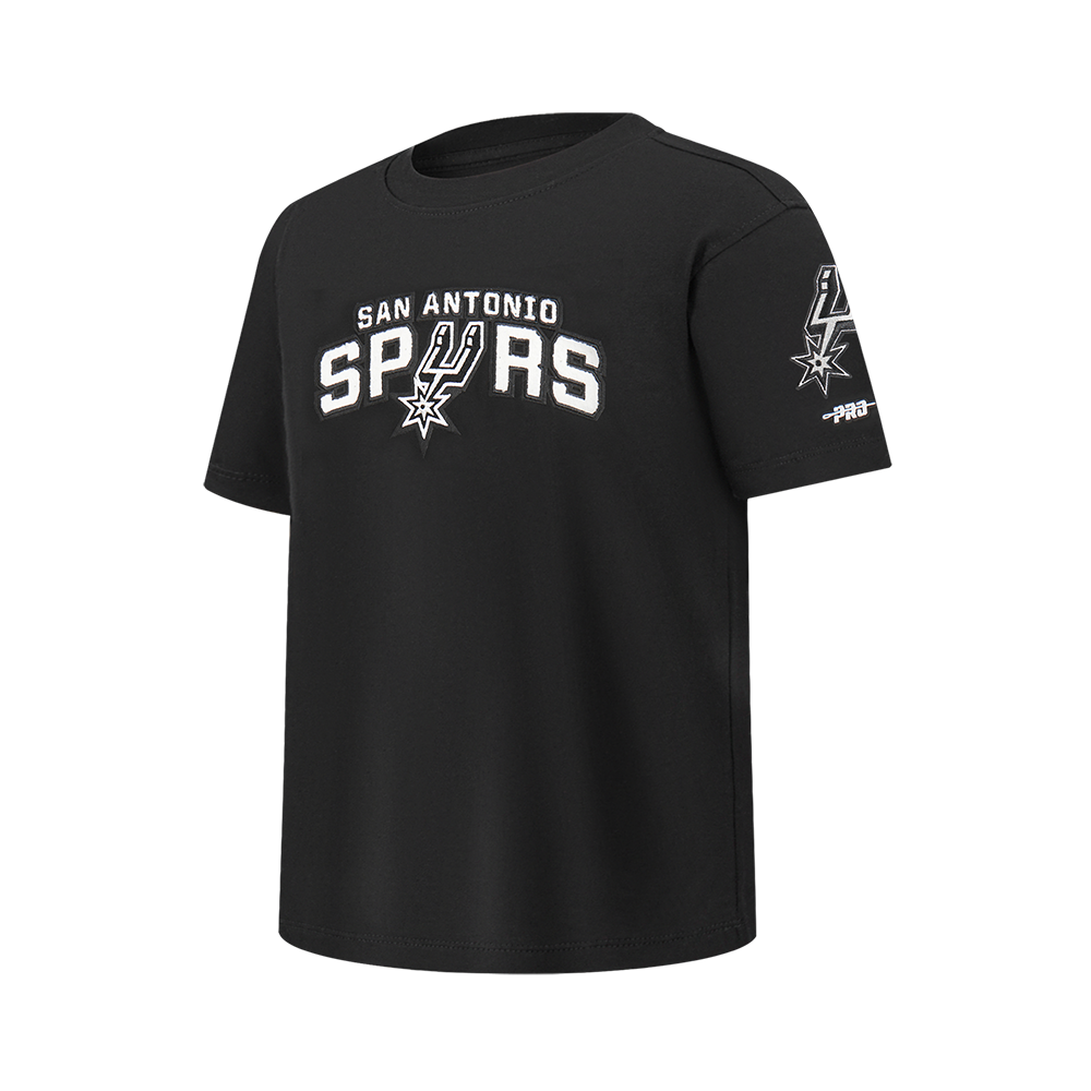 NBA SAN ANTONIO SPURS CLASSIC T-SHIRT EN JERSEY SIMPLE POUR GARÇON JUNIOR (NOIR)