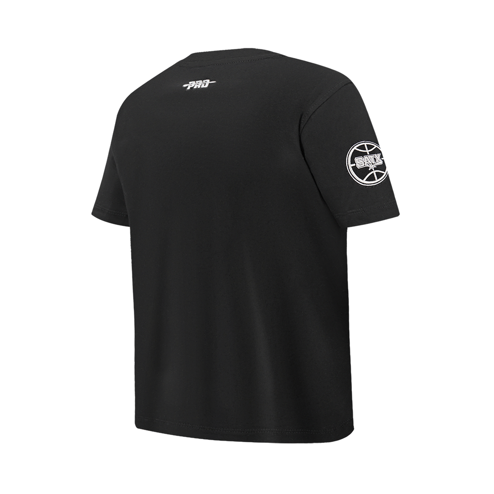 NBA SAN ANTONIO SPURS CLASSIC T-SHIRT EN JERSEY SIMPLE POUR GARÇON JUNIOR (NOIR)