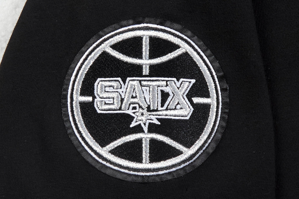 NBA SAN ANTONIO SPURS CLASSIC BIG BOY'S FLEECE PULLOVER HOODIE (BLACK)