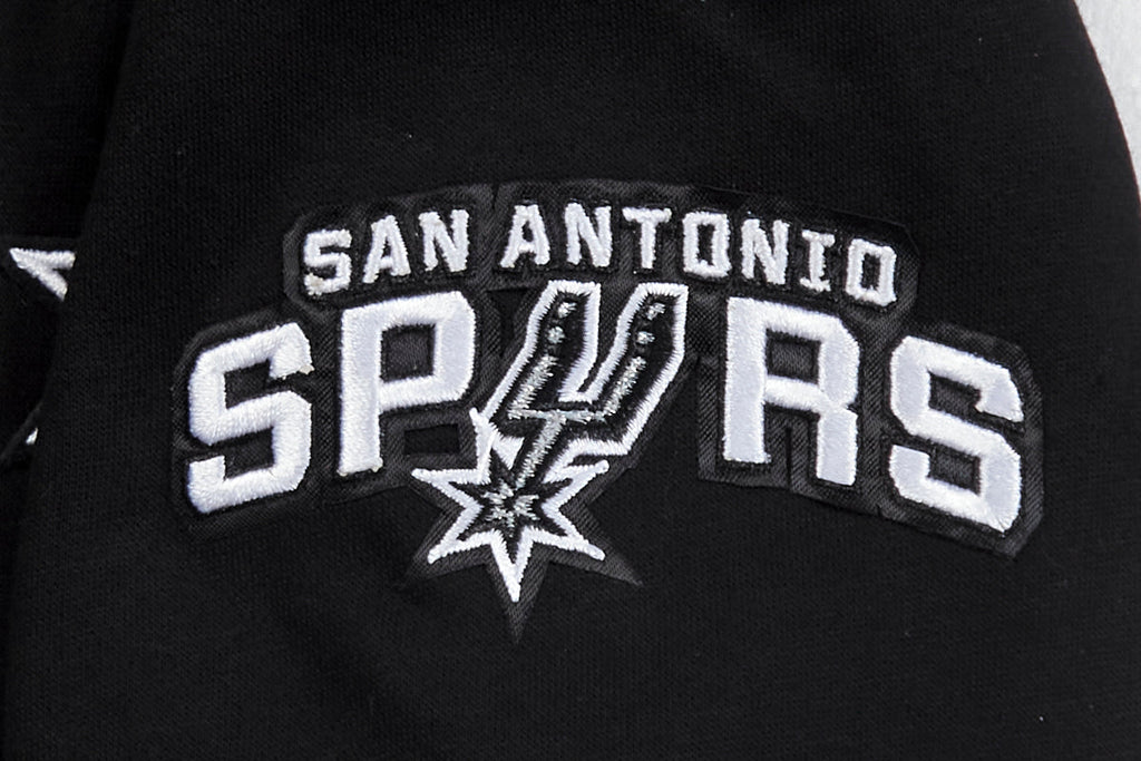 NBA SAN ANTONIO SPURS CLASSIC BIG BOY'S FLEECE PULLOVER HOODIE (BLACK)