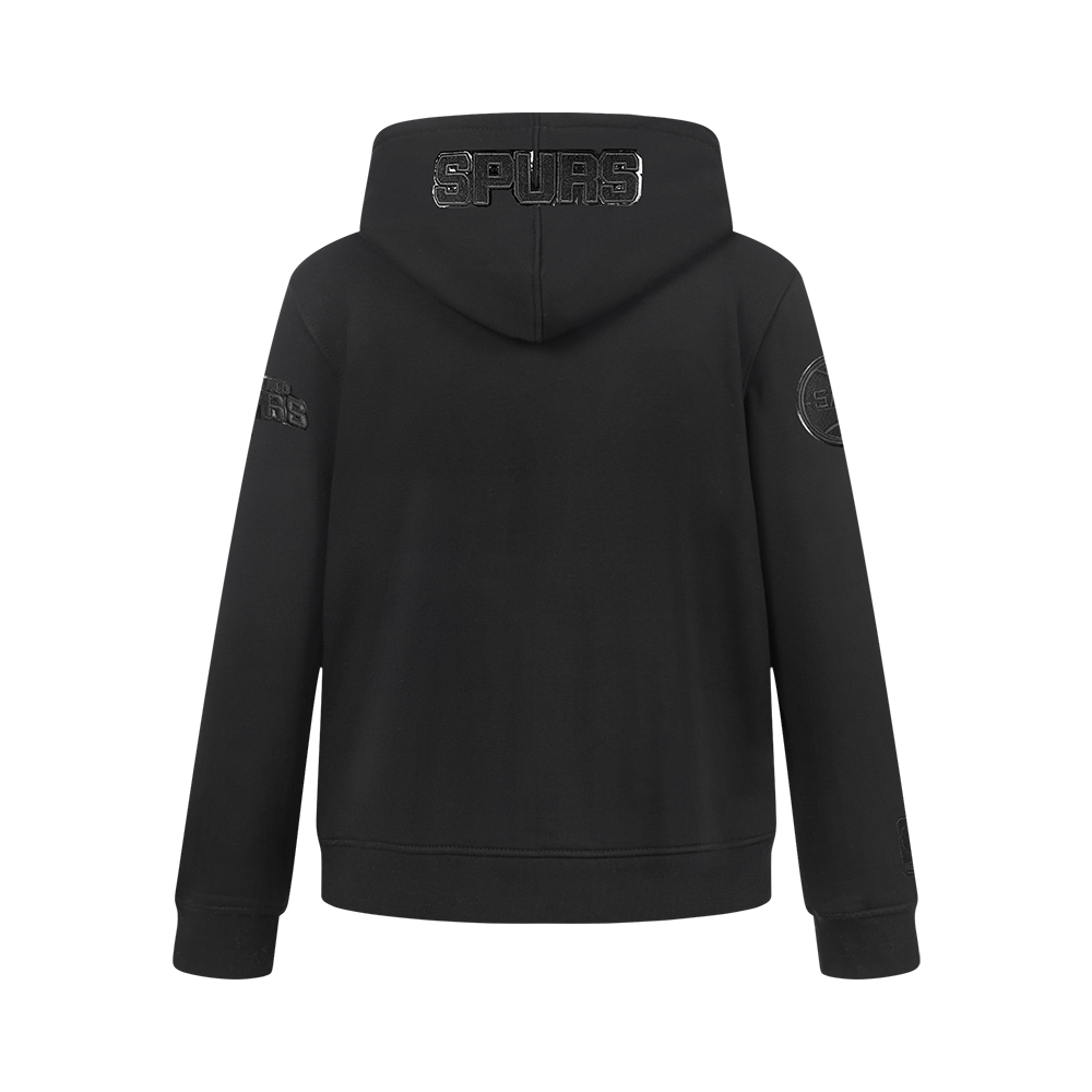 NBA SAN ANTONIO SPURS TRIPLE BLACK BIG BOY'S FLC PO HOODIE (BLACK)