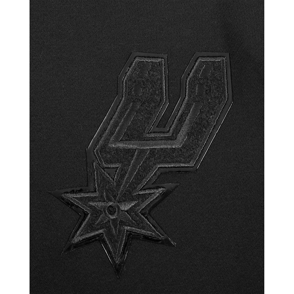 NBA SAN ANTONIO SPURS TRIPLE BLACK BIG BOY'S FLC PO HOODIE (BLACK)