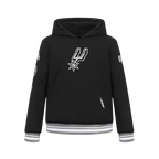 NBA SAN ANTONIO SPURS RETRO CLASSIC CHANDAIL À CAPUCHON EN MOLLETON CÔTELÉ POUR GARÇON JUNIOR (NOIR/GRIS)