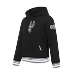 NBA SAN ANTONIO SPURS RETRO CLASSIC CHANDAIL À CAPUCHON EN MOLLETON CÔTELÉ POUR GARÇON JUNIOR (NOIR/GRIS)