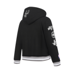 NBA SAN ANTONIO SPURS RETRO CLASSIC CHANDAIL À CAPUCHON EN MOLLETON CÔTELÉ POUR GARÇON JUNIOR (NOIR/GRIS)